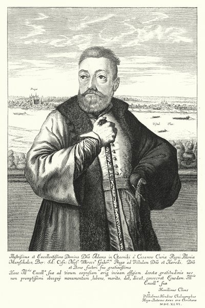Adam Kazanowski, polsko-litevský šlechtic (rytina) od Willem (c.1597 1660) Hondius