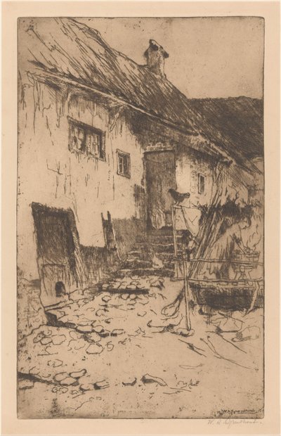 Farma od Willem Adrianus Grondhout (signed by artist)
