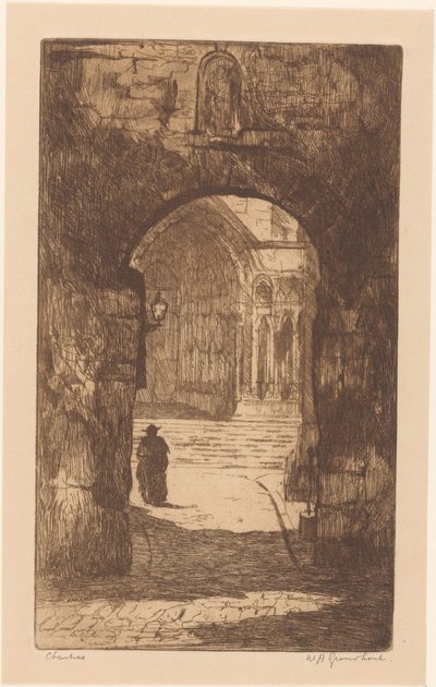 Chartres (původní název na objektu) od Willem Adrianus Grondhout (signed by artist)