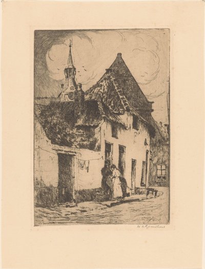 Hattem (původní název na objektu) od Willem Adrianus Grondhout (signed by artist)