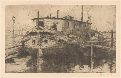 Laakhaven v Haagu od Willem Adrianus Grondhout (signed by artist)