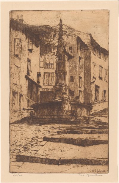 Le Puy (původní název na objektu) od Willem Adrianus Grondhout (signed by artist)