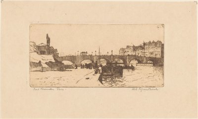 Pont de la Tournelle v Paříži od Willem Adrianus Grondhout (signed by artist)