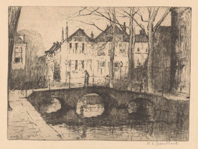 Kovárna v Haagu od Willem Adrianus Grondhout (signed by artist)