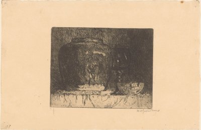 Zátiší se zázvorovou sklenicí, sklenicí na víno a miskou od Willem Adrianus Grondhout (signed by artist)
