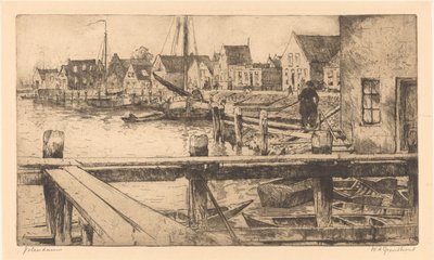 Volendam (původní název na objektu) od Willem Adrianus Grondhout (signed by artist)