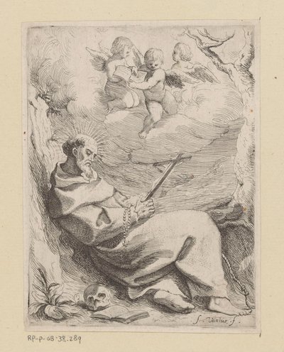 Svatý František z Assisi s krucifixem od Willem Basse (attributed to)