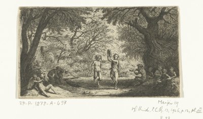Párty satyrů a dřevěných nymf od Willem Basse