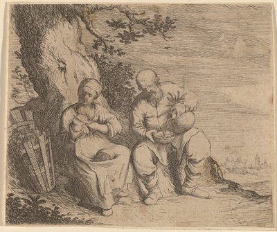 Selský pár sedící pod stromem, c. 16301660. od Willem Basse