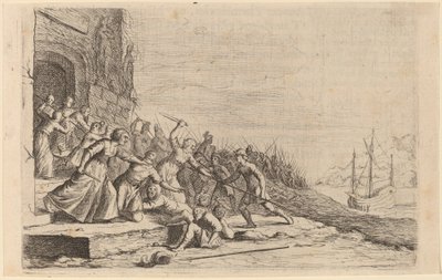 Následovníci Solona bránící chrám Venuše od Willem Basse
