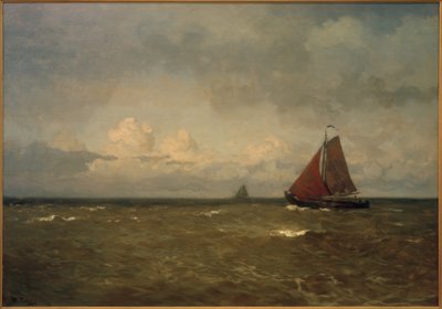 Loď s plochým dnem na Zuiderzee od Willem Bastiaan Tholen