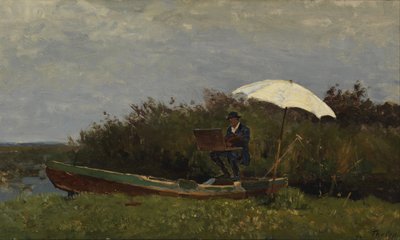 Malíř Gabriël pracující ve člunu, 1882 od Willem Bastiaan Tholen