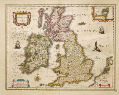 Velká Británie a Irsko ze Světového divadla Willema Bleaua, Amsterdam od Willem Blaeu