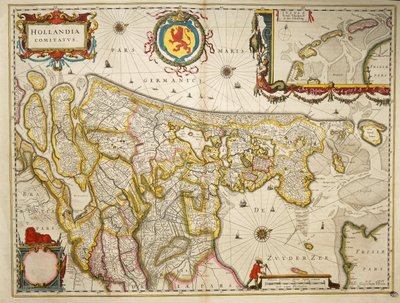 Holland z Theatrum Orbis Terrarum od Willema Bleaua, Amsterdam od Willem Blaeu