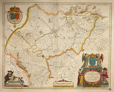 Ile-de-France, Isle of France z The Theater of the World od Willema Bleaua, Amsterdam od Willem Blaeu