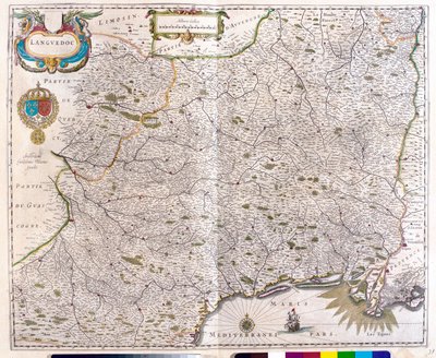Mapa Languedoc - Roussillon - Montpellier - Toulouse - Avignon - Arles, in 