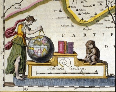 Měření Země. Detail atlasu Willema Janszoona Blaeua (1571-1638). Amsterdam 1630. od Willem Blaeu