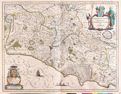 Řím, Itálie, v "Theatrum Orbis Terrarum, sive Atlas Novus" Willema Blaeua, Amsterdam od Willem Blaeu