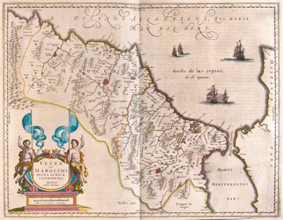 severozápadní Afriky a Maroka, v "Theatrum Orbis Terrarum, sive Atlas Novus" Willema Blaeua, Amsterdam. od Willem Blaeu