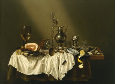 Banketní kousek se šunkou od Willem Claesz. Heda
