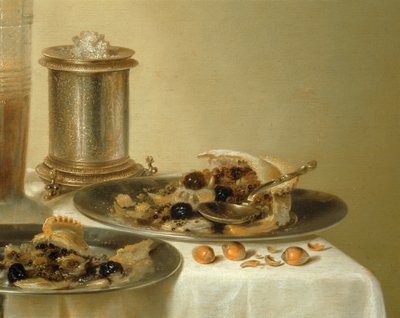 Zátiší se stříbrnými poháry - ... od Willem Claesz. Heda