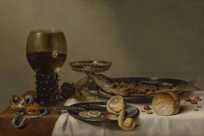 Zátiší s romerem a hodinkami od Willem Claesz. Heda