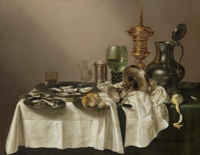 Zátiší se zlaceným pohárem, 1635 od Willem Claesz. Heda