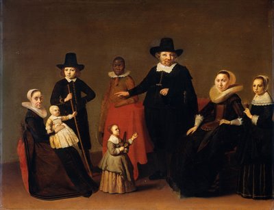 Rodinná skupina s černochem od Willem Cornelisz Duyster