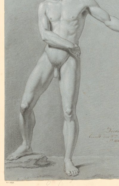 Stojící mužský akt, při pohledu zepředu (3. cena 1810) od Willem Grebner