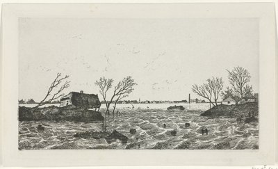 Prolomení hráze v Dreumelu, 1855 od Willem Gruyter jr.