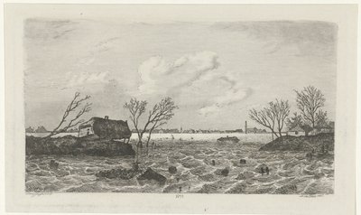 Prolomení hráze v Dreumelu, 1855 od Willem Gruyter jr.