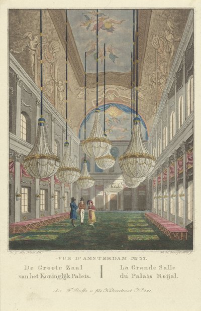 Interiér královského paláce v Amsterdamu Vue d