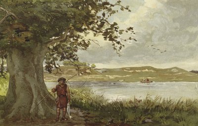 Pohled na Hunenschans od Uddelermeer, Gelderland, Nizozemsko od Willem II Steelink