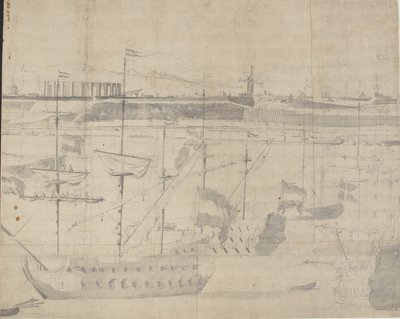 Nizozemská flotila na Copenhagen Red 1658 od Willem I van de Velde