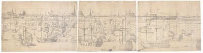 Nizozemská flotila na Copenhagen Red 1658 od Willem I van de Velde
