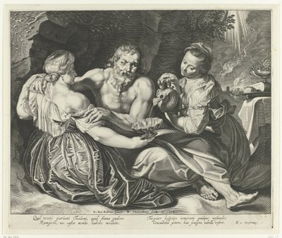 Hodně opilý jeho dcerami od Willem Isaacsz. van Swanenburg