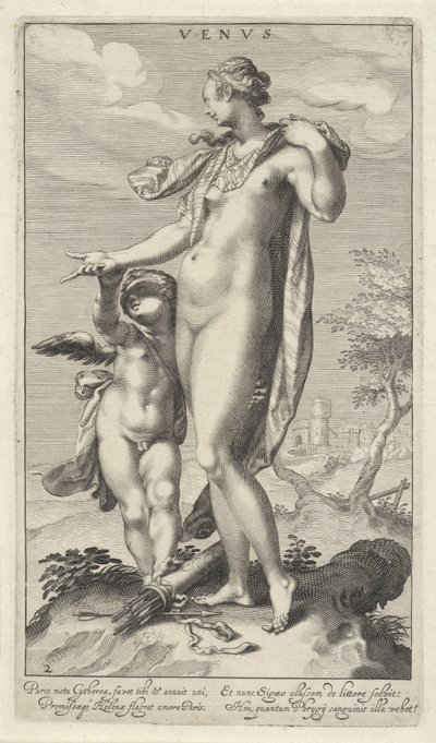 Venuše a Amor Venuše (název na objektu) Judgment of Paris (název série) od Willem Isaacsz. van Swanenburg