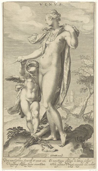 Venuše a Amor Venuše (název na objektu) Judgment of Paris (název série) od Willem Isaacsz. van Swanenburg