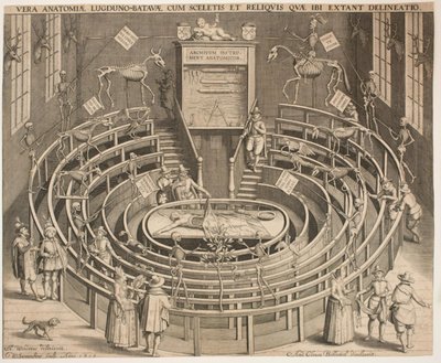 Sál anatomického divadla v Leydenu od Willem Isaaksz Swanenburgh