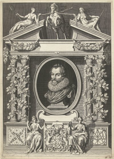 Portrét Gerarda Thibaulta v architektonickém rámu od Willem Jacobsz Delff