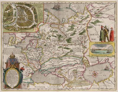 Mapa Ruska a Moskvy Z: Theatrum Orbis Terrarum..., 1645 od Willem Janszoon Blaeu