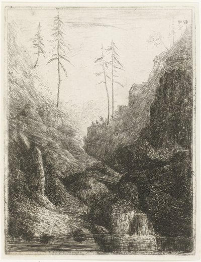Skalnatá krajina od Willem Matthias Jan van Dielen