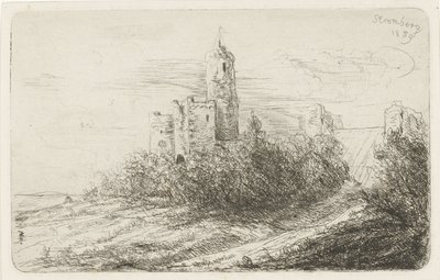 Zřícenina hradu Stromberg od Willem Matthias Jan van Dielen