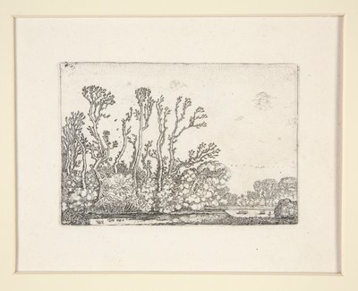 Stádo ovcí u vody, deska 8 z The Set of the Landscapes od Willem Pietersz. Buytewech