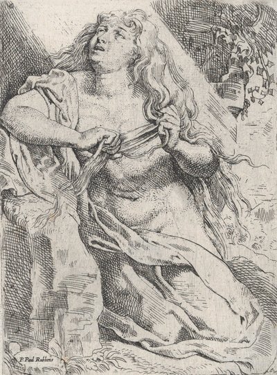 Marie Magdalény v poušti, ca. 1613-14. od Willem Pietersz. Buytewech