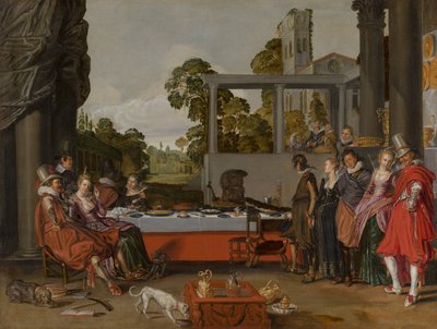Veselá společnost na terase, 1616-17 od Willem Pietersz Buytewech