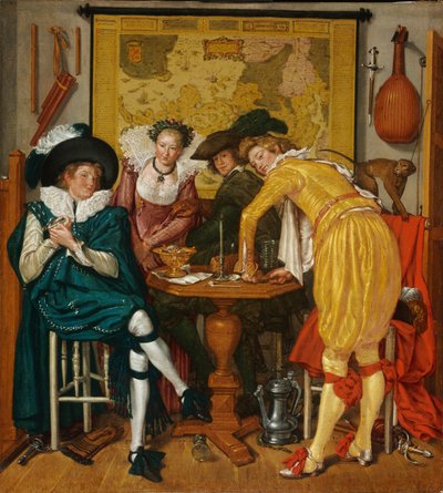 Veselá společnost - Buytewech, Willem Pietersz. (1591/92-1624) - 1620 - Olej na plátně - 72,6x65,4 - Muzeum výtvarných umění, Budapešť od Willem Pietersz Buytewech