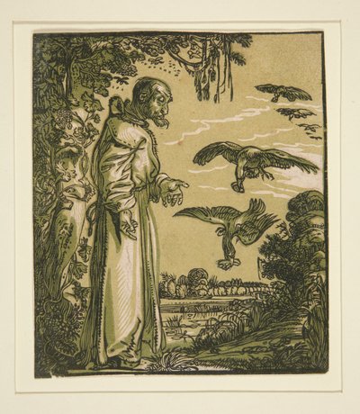 Svatý Pavel poustevník (Eliáš) Krmený havrany od Willem Pietersz. Buytewech