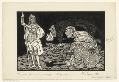 Muž, ženy a děti v obývacím pokoji od Willem Pothast (signed by artist)