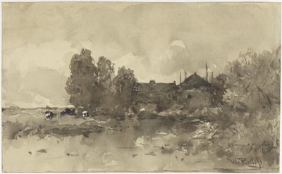 Krajina s farmou od Willem Roelofs (I)